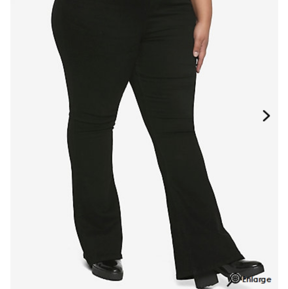 HT denim black hi-rise flared jeans